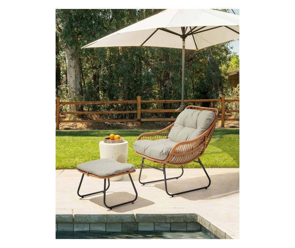 Kerti szék MESTRE PE Rattan Természetes - 1