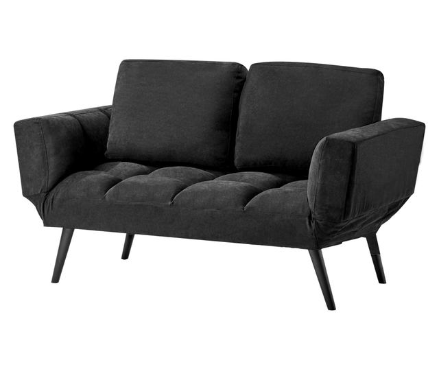 BREKKE 2-Seater Sofa Bed Black