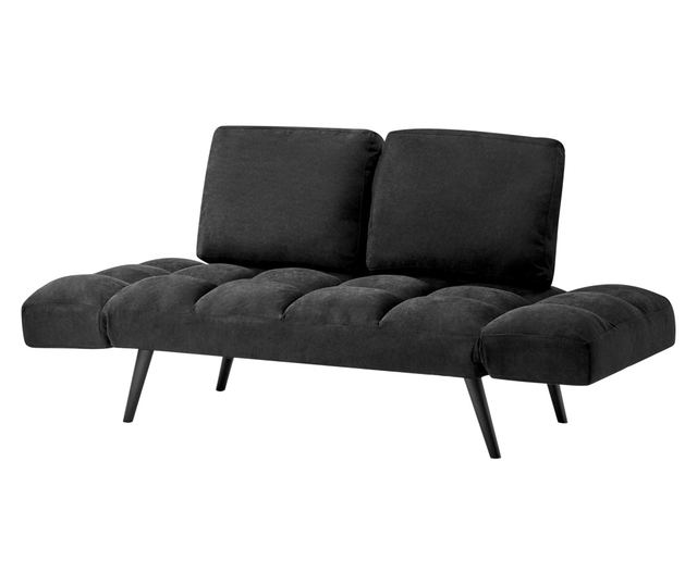 BREKKE 2-Seater Sofa Bed Black