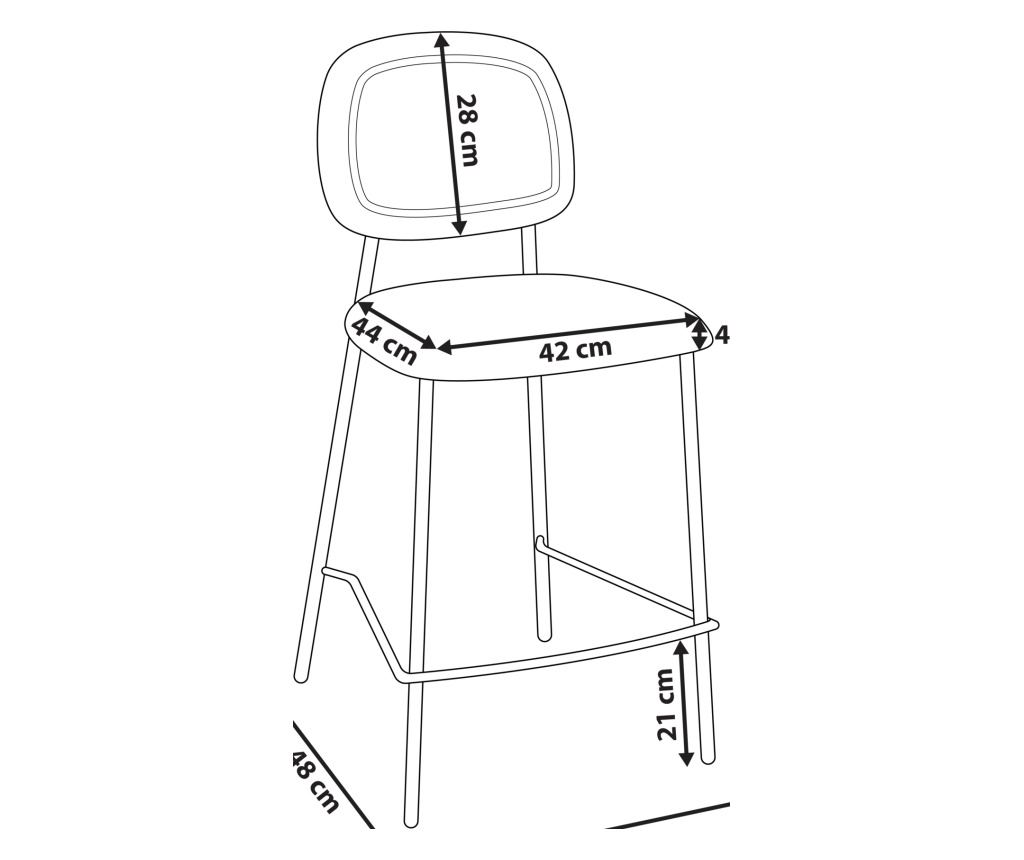 Bárszék kétdarabos szettben DUETTE Bársony Olivazöld - 3