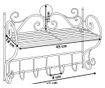 Raft suspendat OSORNO Metal Alb thumbnail 3