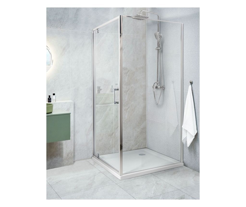 Zuhanykabin DARLI 90 x 90 x 185 cm Ezüst - 1