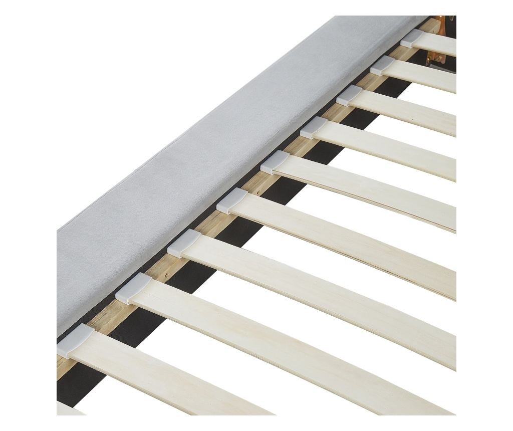 Ágy Bársony CAVAILLON 180 x 200 cm Világosszürke - 9