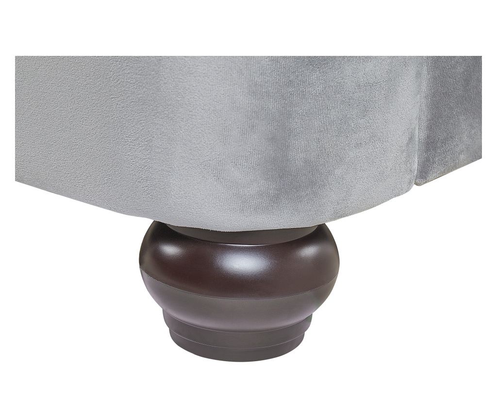 Ágy Bársony CAVAILLON 180 x 200 cm Világosszürke - 10