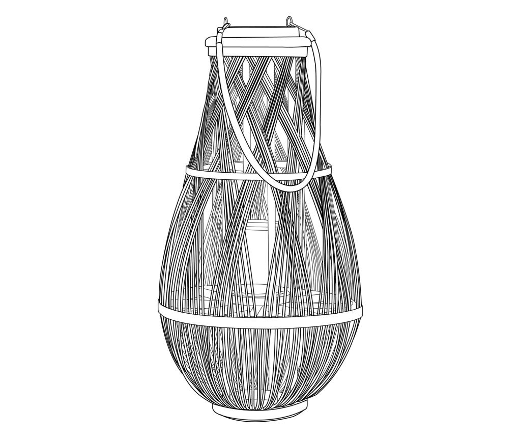 Lámpás TONGA Bambusz 77 cm Fehér - 3