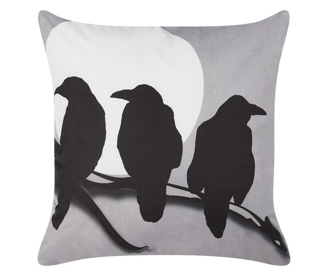 Set of 2 ORADEA Velvet Decorative Pillows 45 x 45 cm, Grey Animal Print