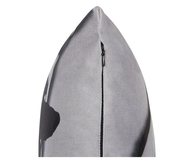 Set of 2 ORADEA Velvet Decorative Pillows 45 x 45 cm, Grey Animal Print