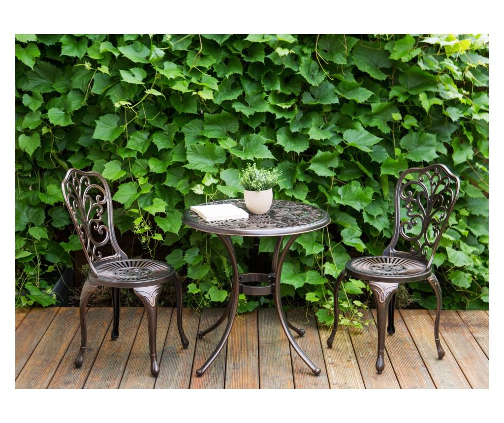 Bisztró asztal ANDALO 68 cm 68 cm Fém Barna - 1