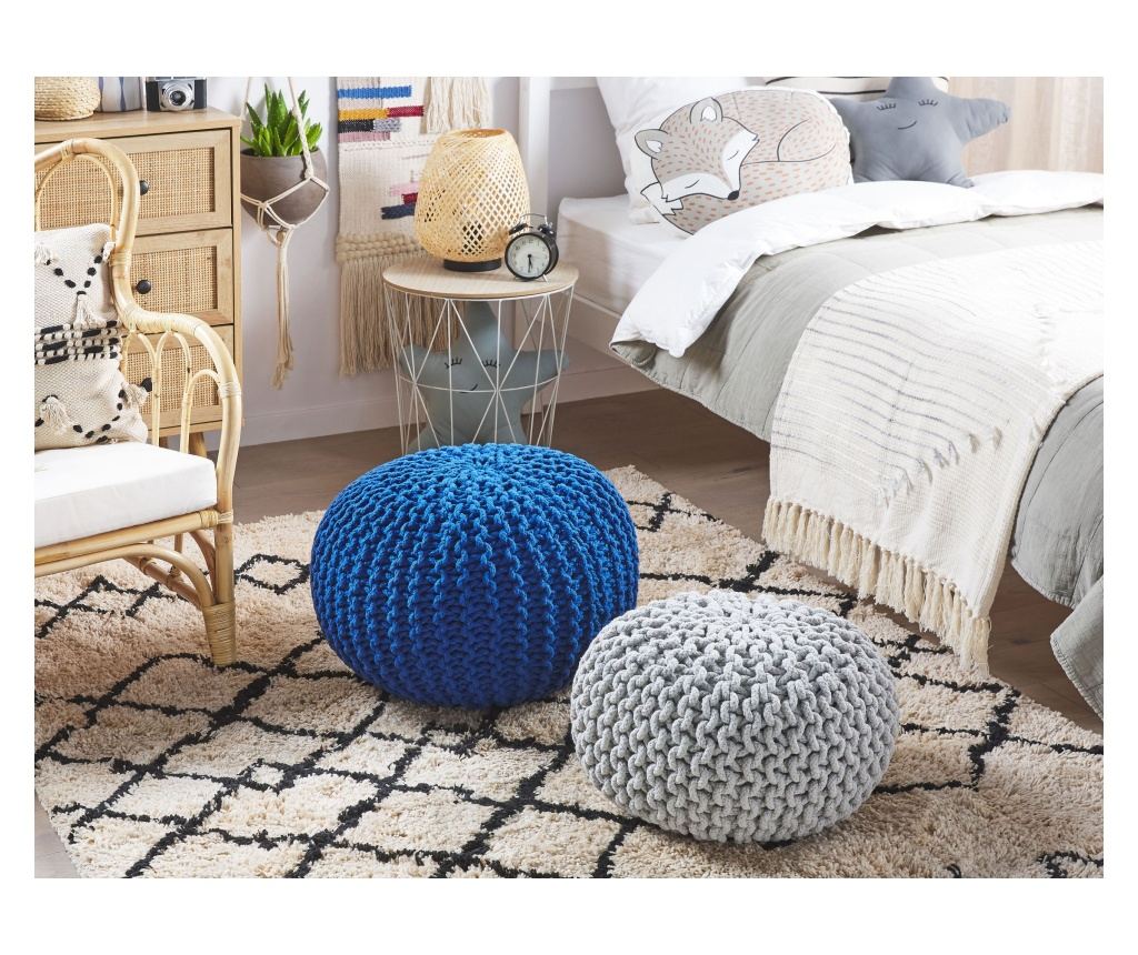 Puff CONRAD Pamut Világosszürke - 1