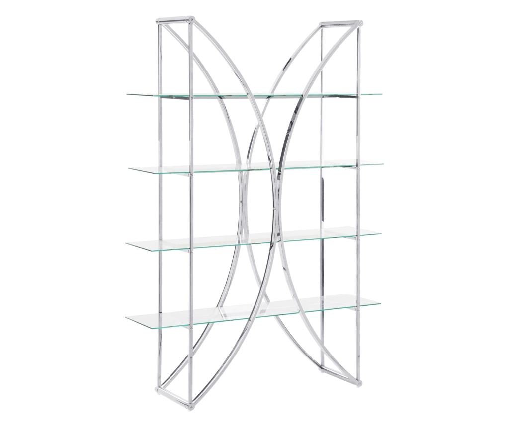 Négyszintes polcos elem HOLLOW Fém 175 cm Ezüst - 1