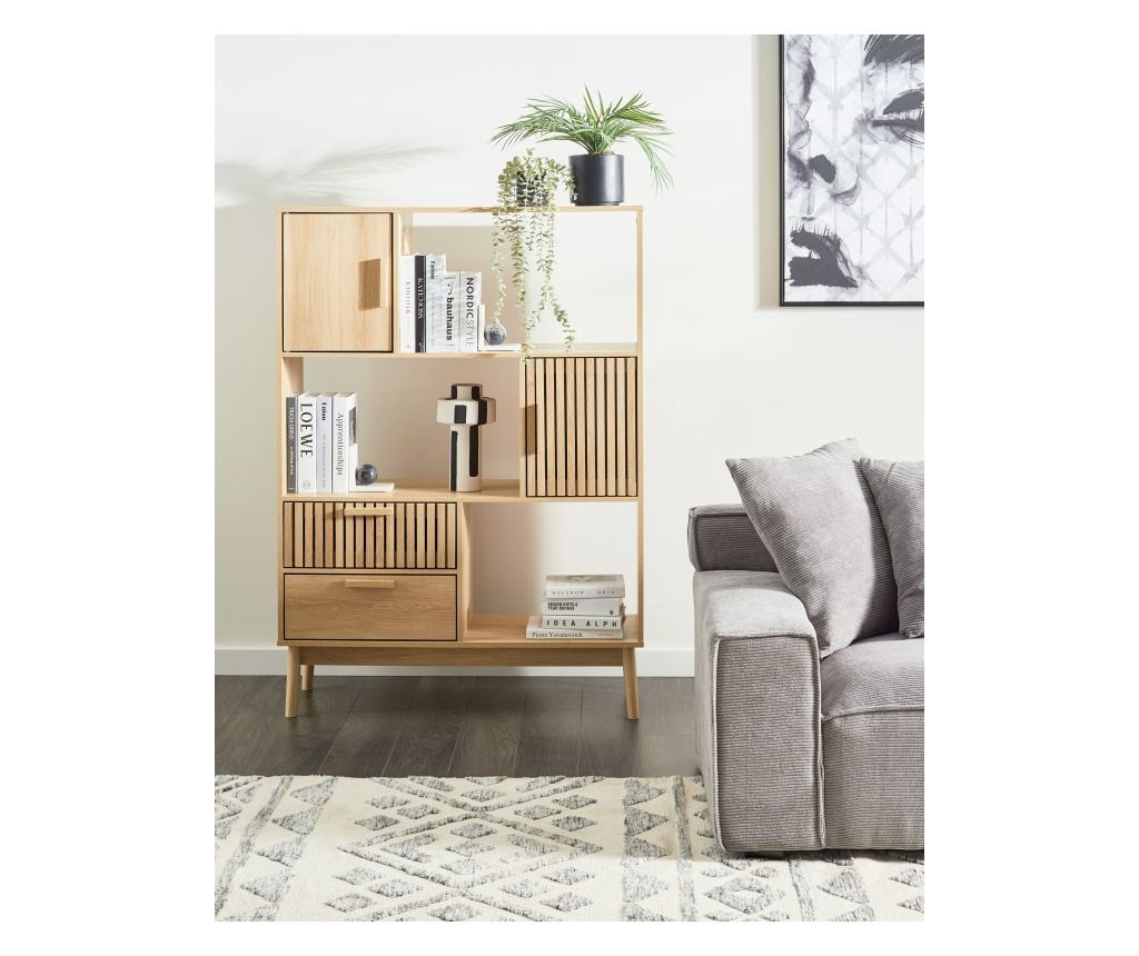 Polcrendszer LYNWOOD 140 cm Világosbarna - 1