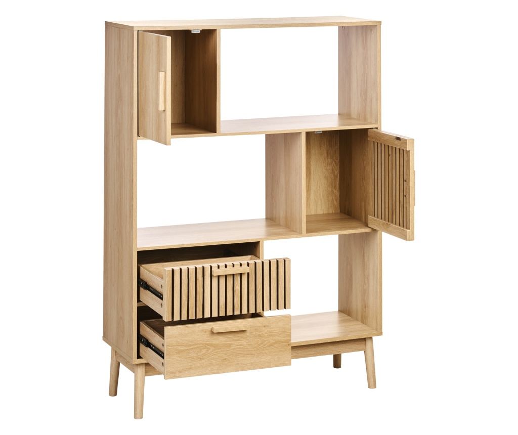 Polcrendszer LYNWOOD 140 cm Világosbarna - 7
