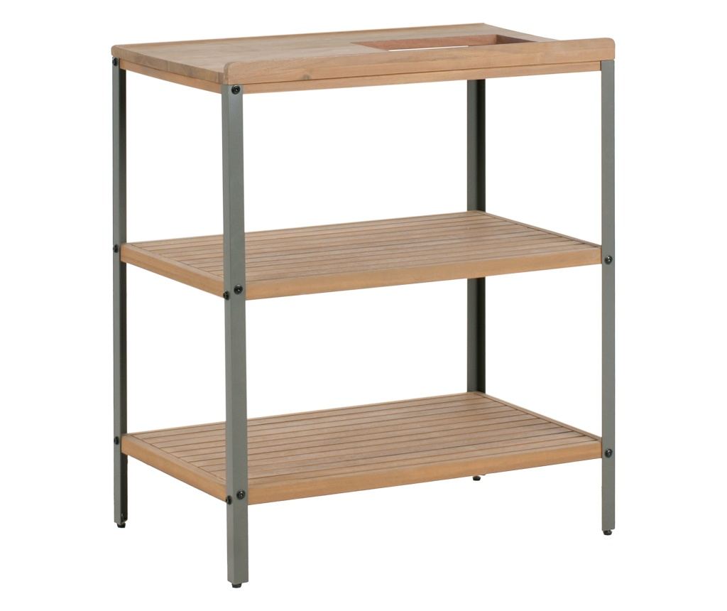 Kültéri konyhasziget mosogatóval IVREA Tanúsított akácfa Barna/ezüst - 8