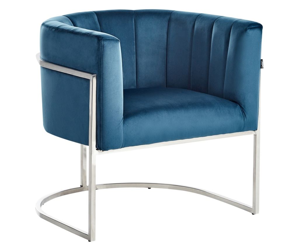 Fotel LARVIK Bársony Kék - 2