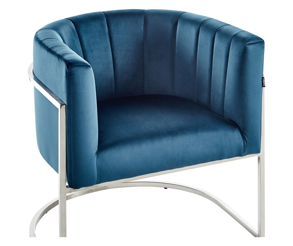 Fotel LARVIK Bársony Kék - 6