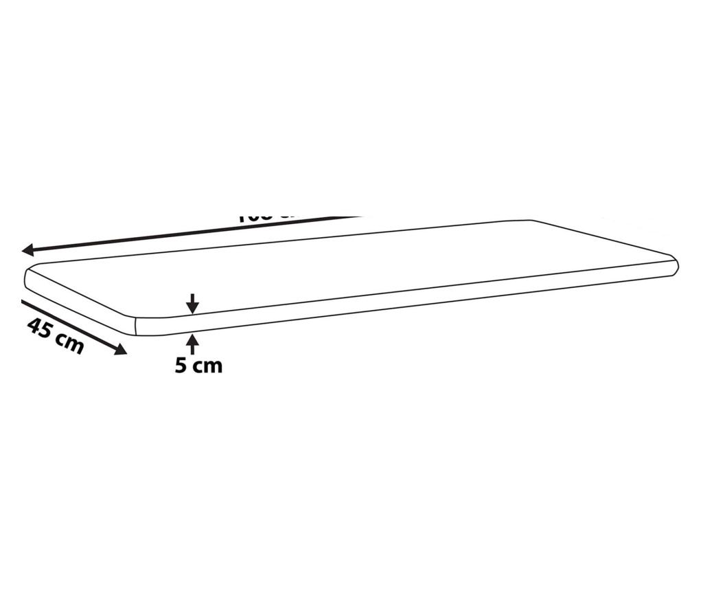 Párna kerti padhoz SOVANA 108 x 45 cm Szürke - 3