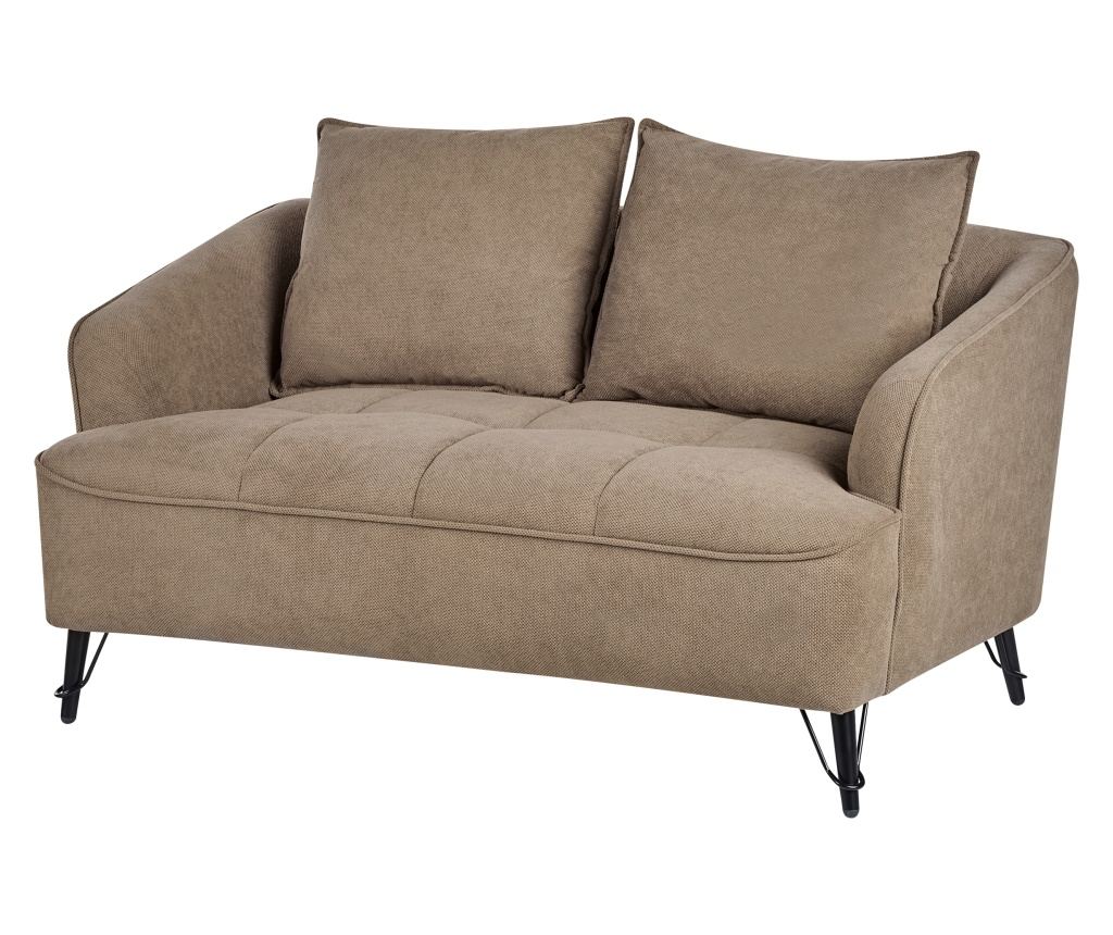 Kanapé 2 személyes HOBRO Világosbarna - 4