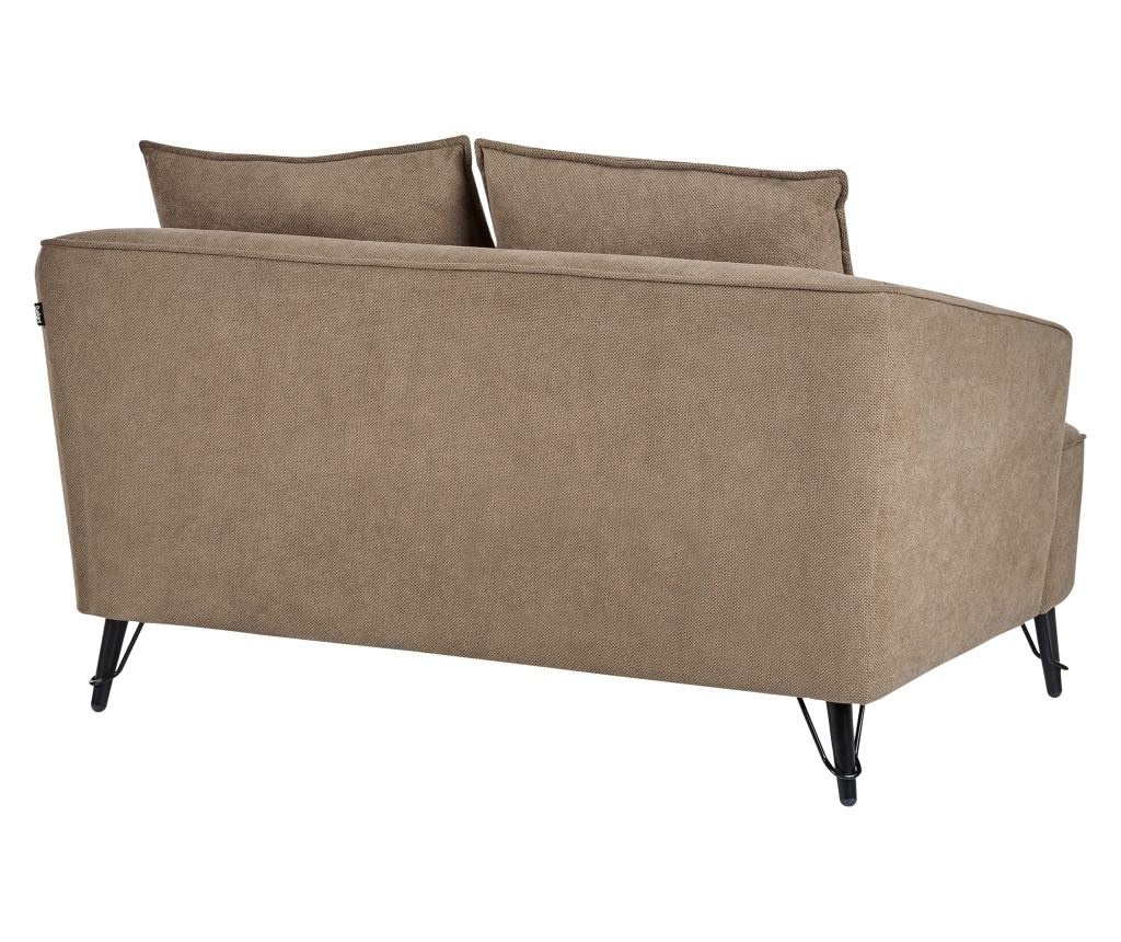 Kanapé 2 személyes HOBRO Világosbarna - 5