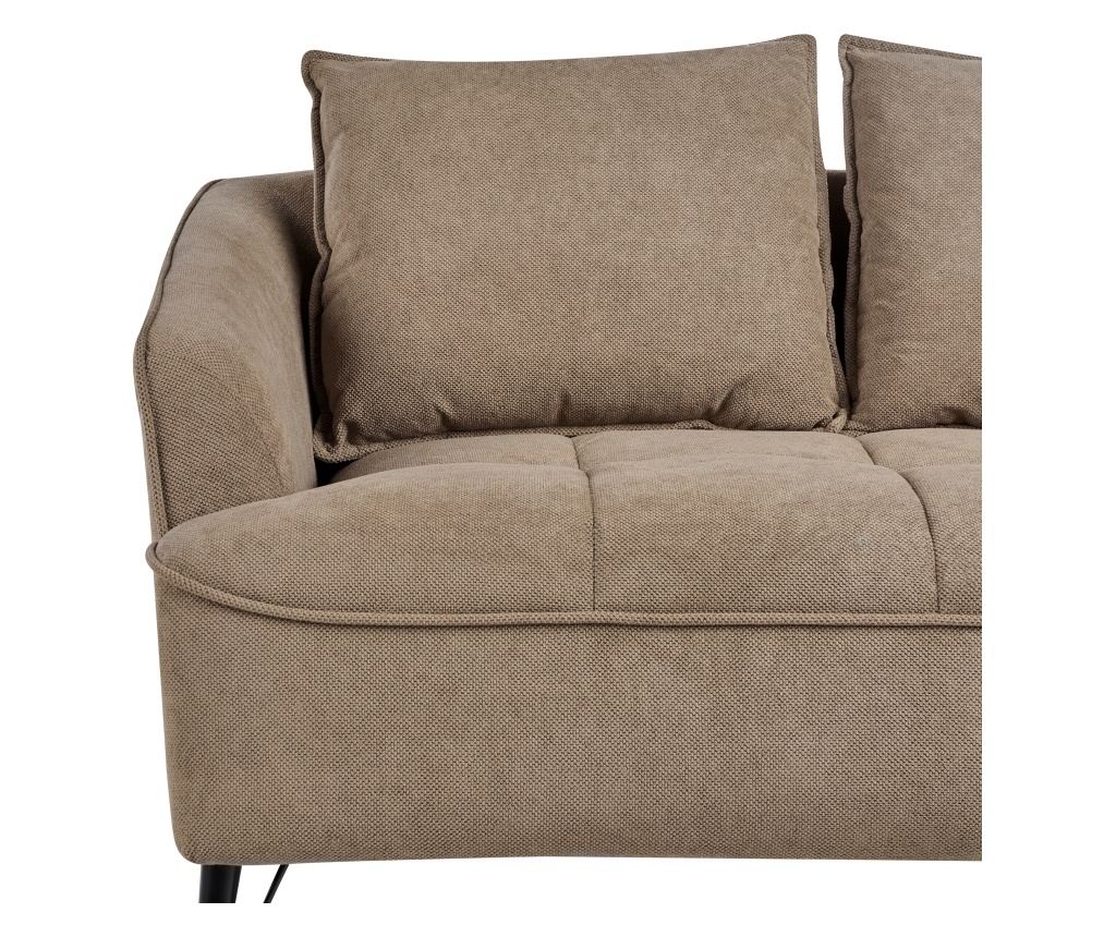 Kanapé 2 személyes HOBRO Világosbarna - 6