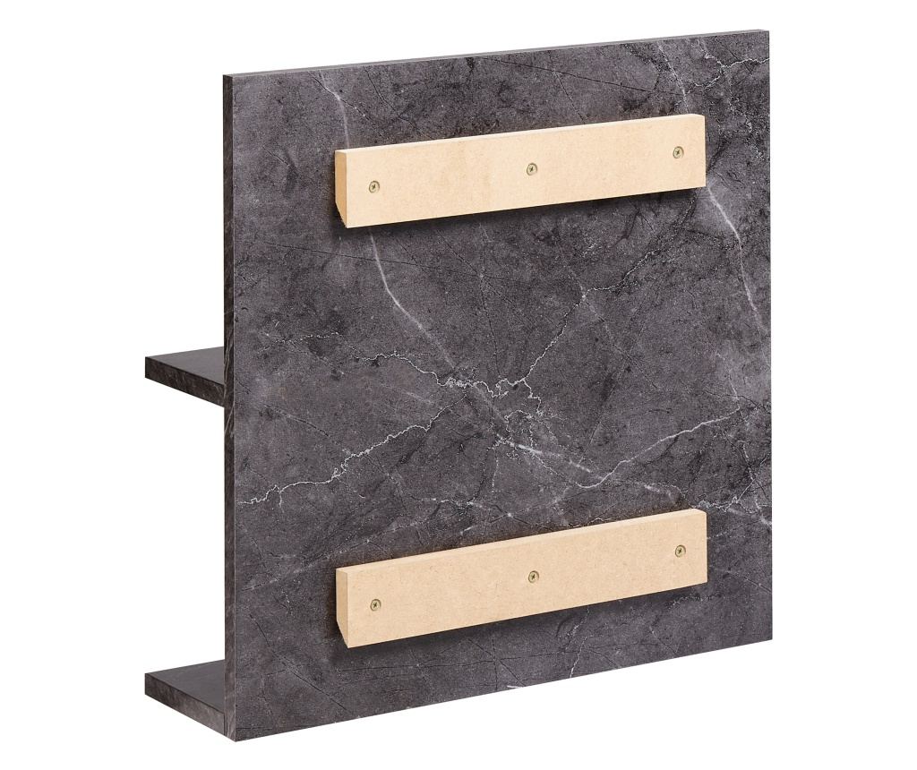 Falitükör polccal PELOTAS 45 cm 45 cm Márvány/fekete - 5