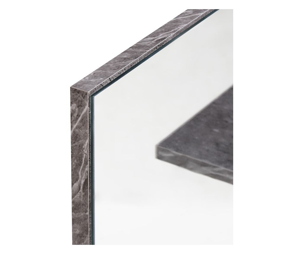 Falitükör polccal PELOTAS 45 cm 45 cm Márvány/fekete - 6