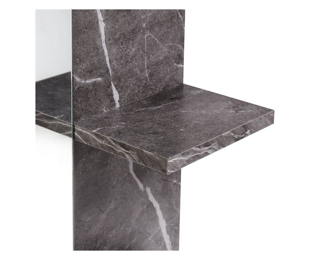 Falitükör polccal PELOTAS 45 cm 45 cm Márvány/fekete - 7