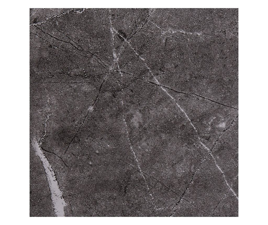 Falitükör polccal PELOTAS 45 cm 45 cm Márvány/fekete - 8