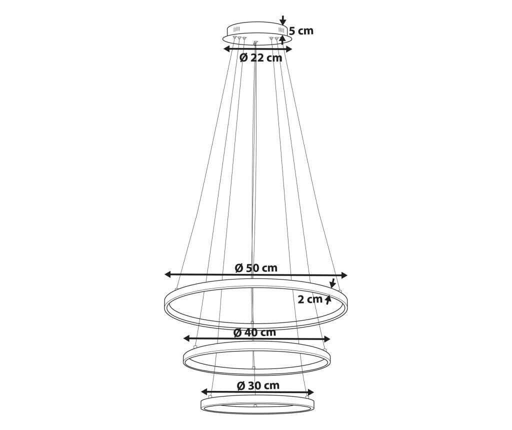 LED függőlámpa ATREK Fém Rose gold - 3