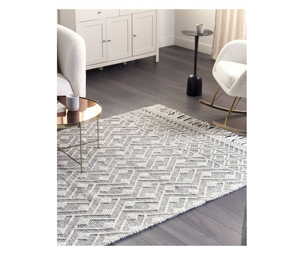 Szőnyeg KAVAK Fekete 160 x 230 cm Gyapjú - 1