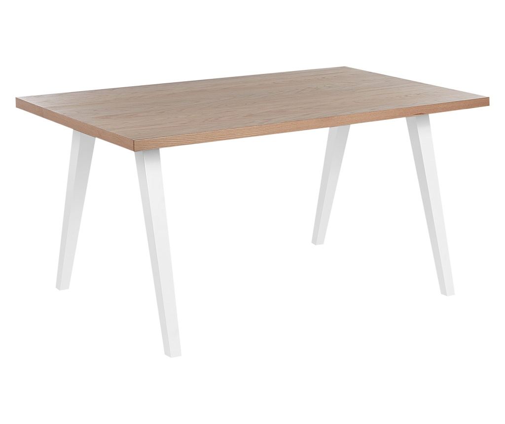 Étkezőasztal LENISTER Barna/fehér 90 cm 150 cm - 2