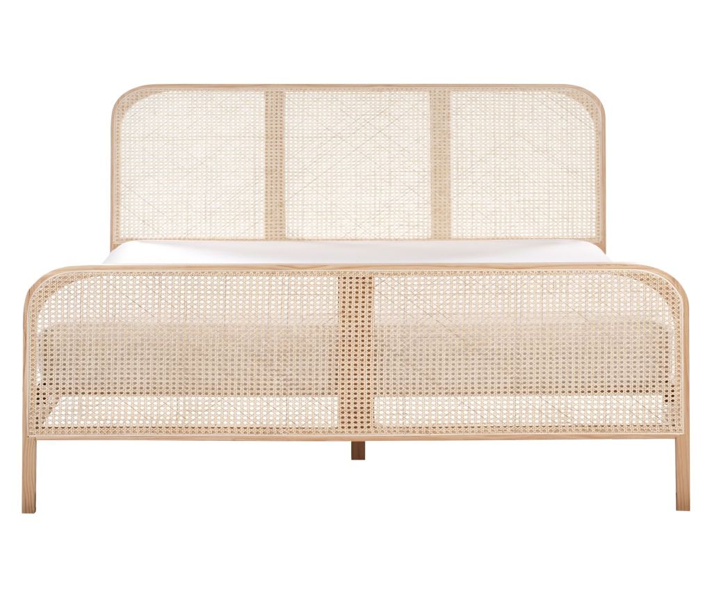 Ágy Fenyő GONFARON 180 x 200 cm Világosbarna - 4