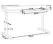 Elektromosan állítható asztal KENLY Barna/fehér 120 cm 60 cm USB porttal thumbnail 3