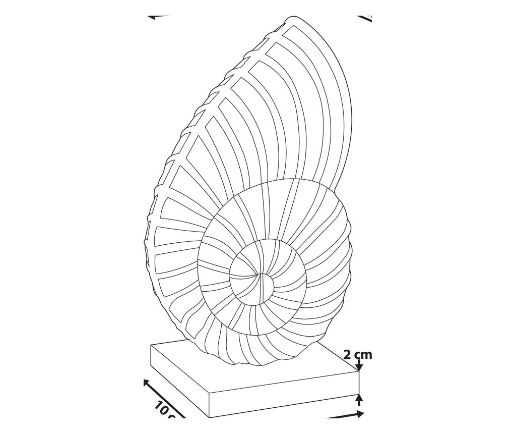 Dekor kiegészítő Kagylóhéj TULJE Fém Arany - 3