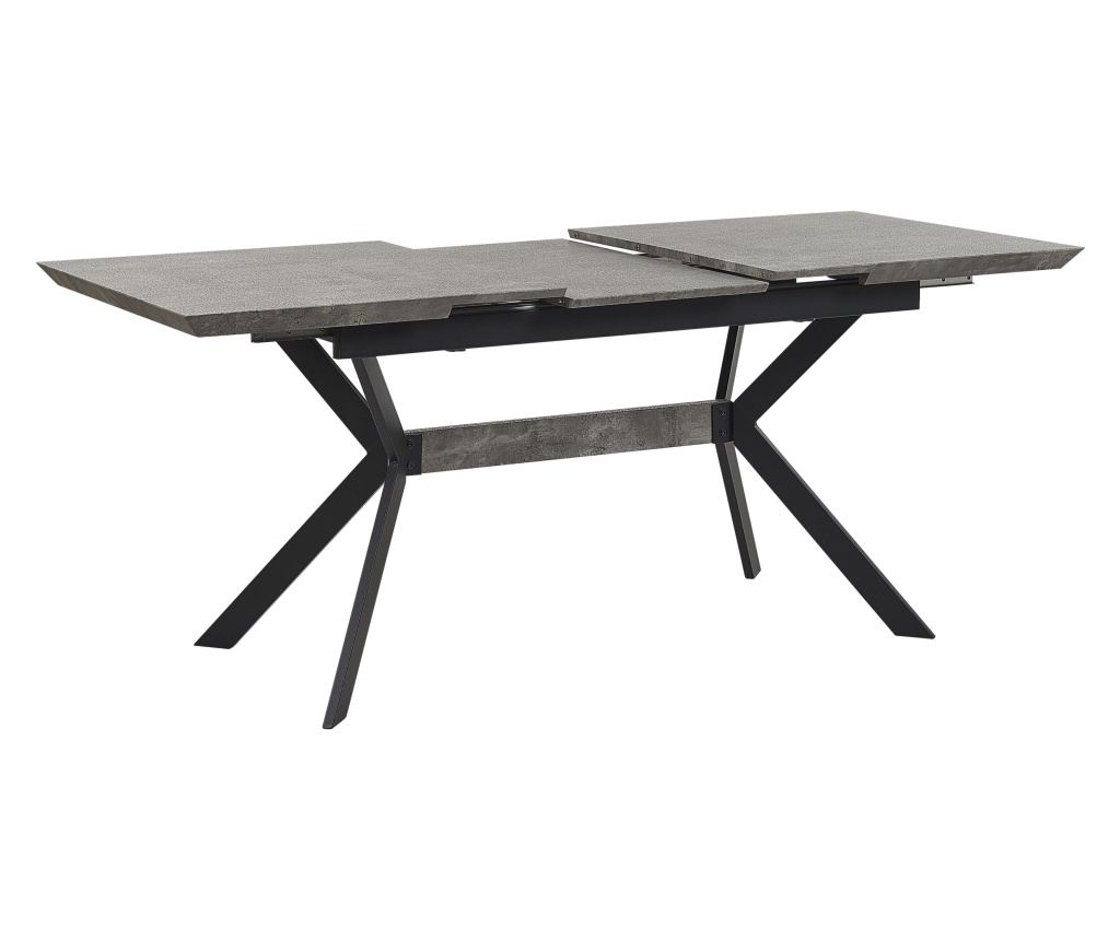 Kihúzható étkezőasztal BENSON Világosszürke 80 cm 140/180 cm - 5