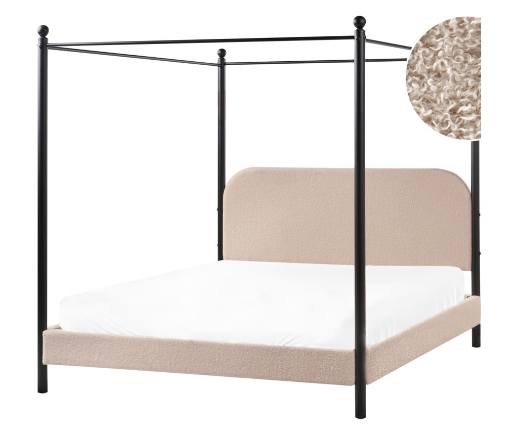 Baldachinos ágy Buklé DANNEMOIS 160 x 200 cm Tópszín - 2