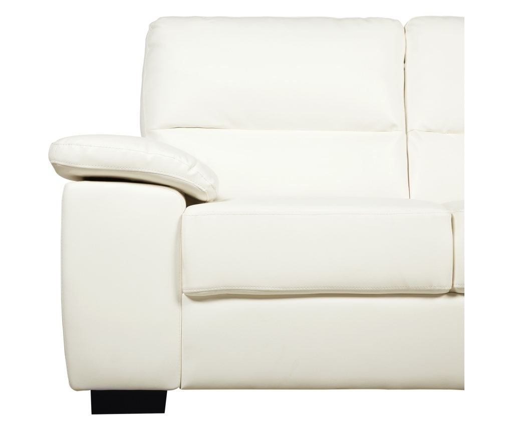 Kanapé 2 személyes VOGAR Műbőr Törtfehér - 6