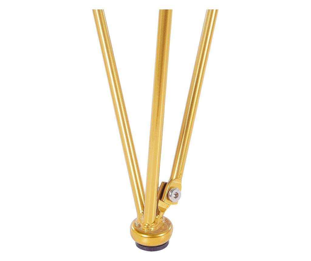 Étkezőasztal KENTON Fekete márvány 80 cm Edzett üveg 140 cm - 6