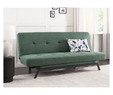 Canapea extensibilă cu 3 locuri LEEDS  Verde
