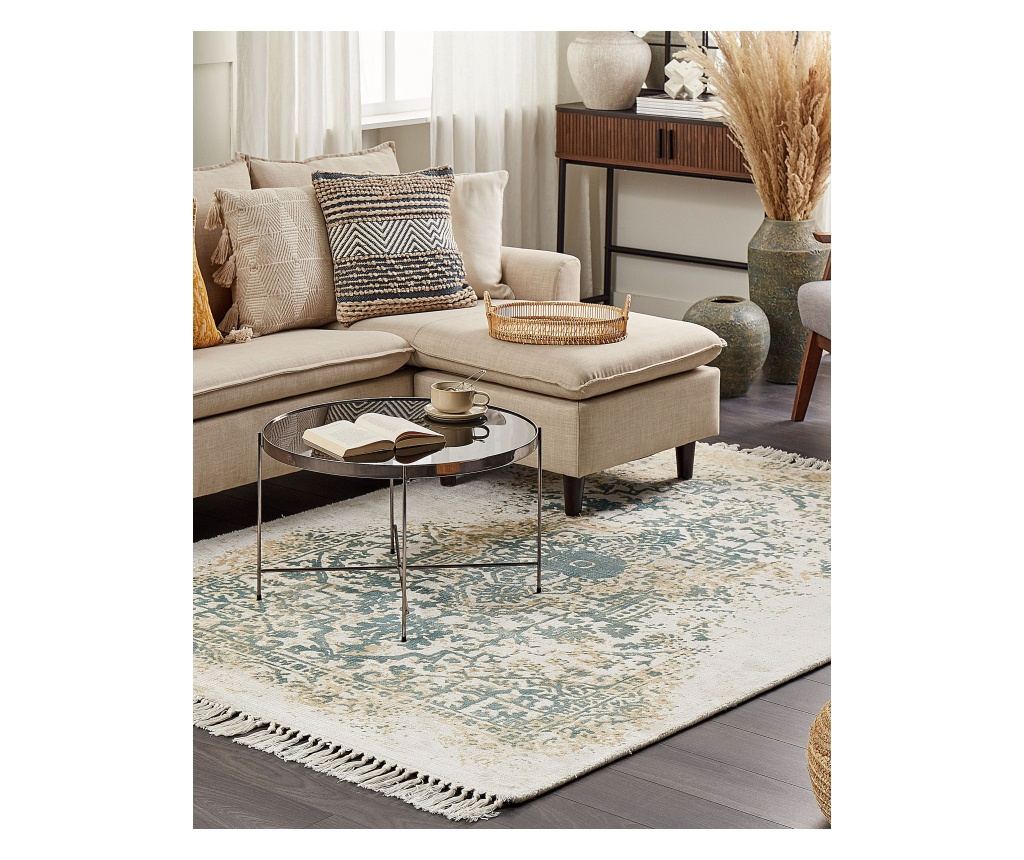 Szőnyeg BOYALI Világosbézs 160 x 230 cm Viszkóz - 1