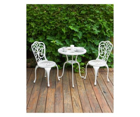Set de 2 scaune de grădină TRIORA Metal Alb-murdar