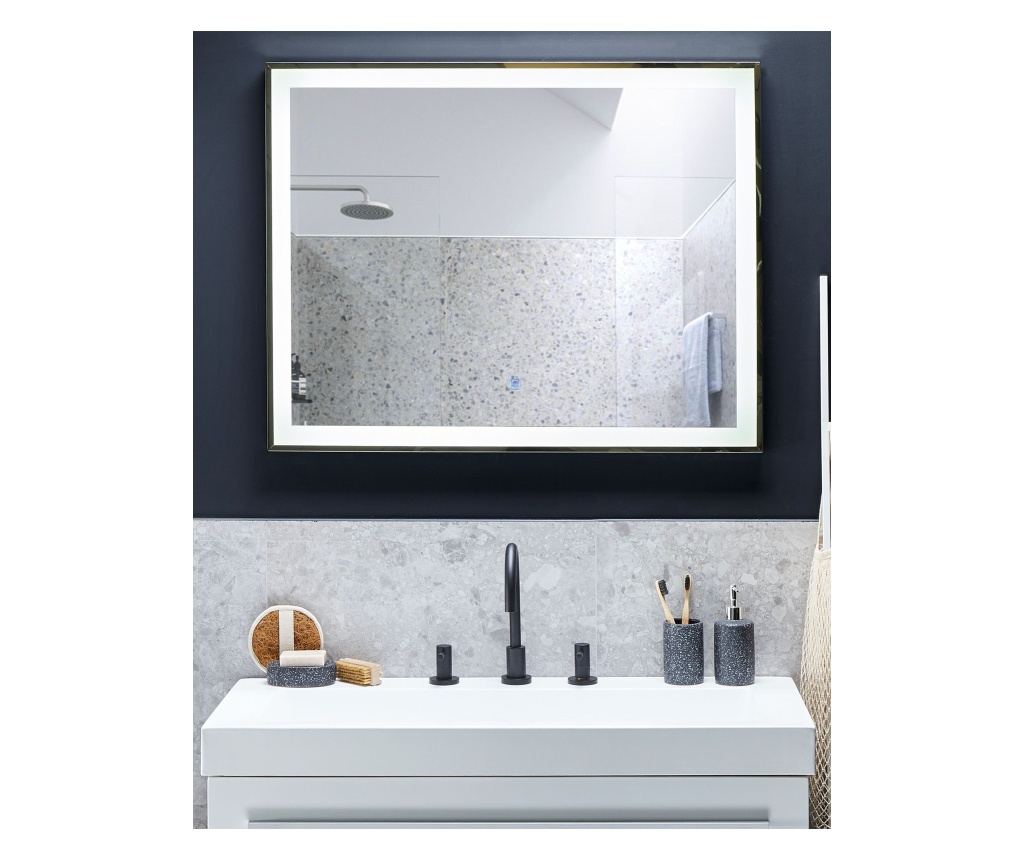 LED fürdőszobai tükör ARGENS 90 cm 70 cm Ezüst - 1