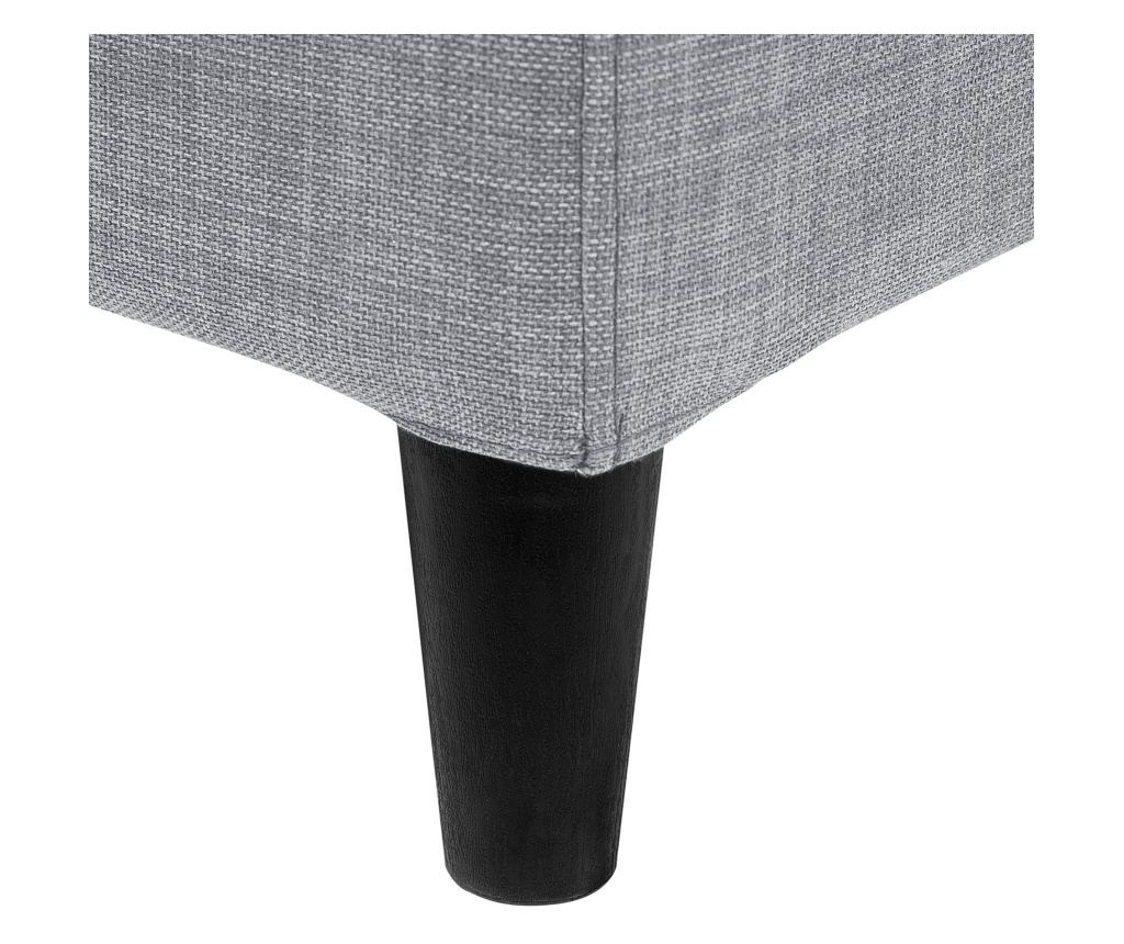 Ágykeret huzat FITOU 160 x 200 cm Világosszürke - 6