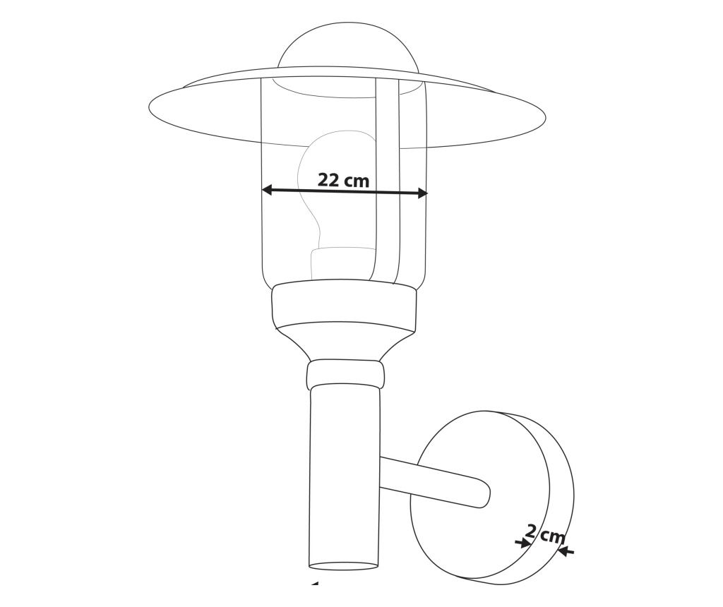 Kültéri falilámpa TIZU Fekete - 3