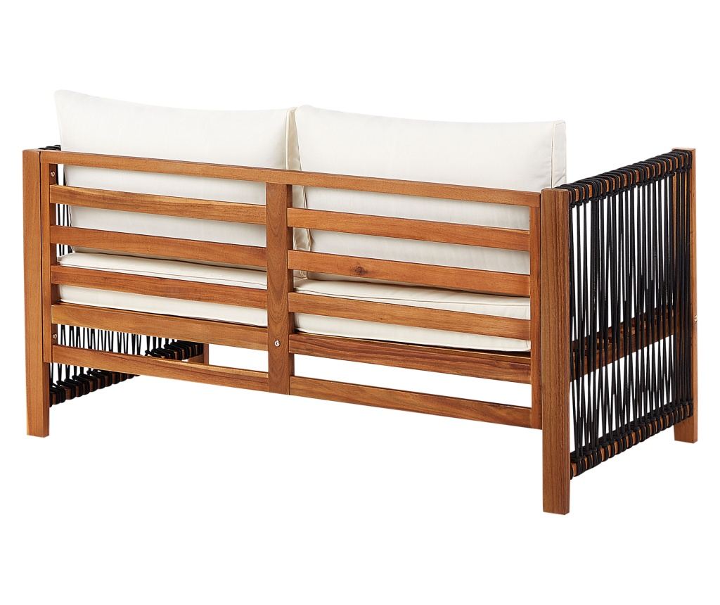 Kerti ülőgarnitúra asztallal 4 személyes ANTRIA Akácfa Fekete - 6