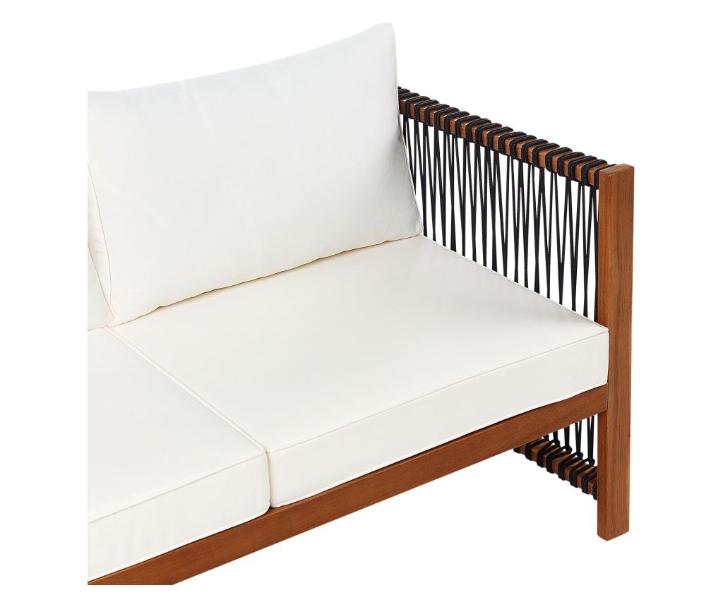 Kerti ülőgarnitúra asztallal 4 személyes ANTRIA Akácfa Fekete - 7