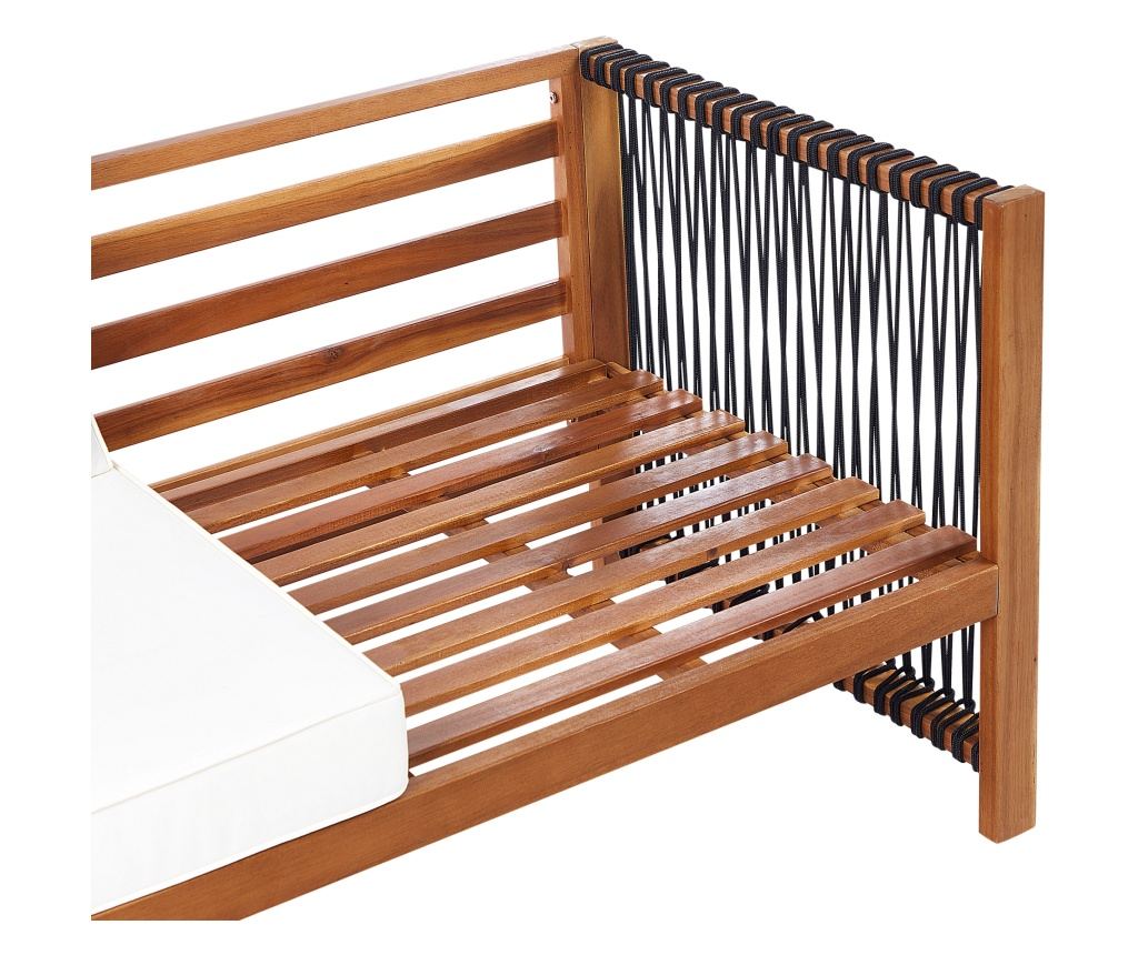 Kerti ülőgarnitúra asztallal 4 személyes ANTRIA Akácfa Fekete - 8