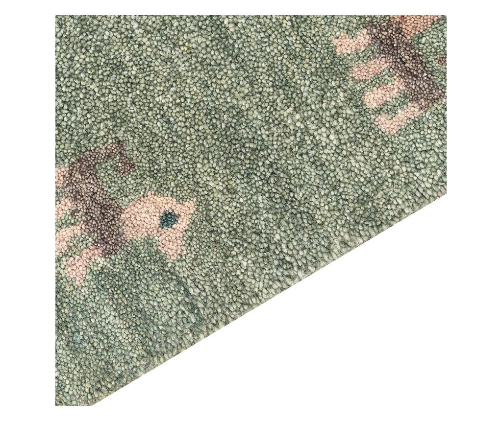 Szőnyeg KIZARLI Zöld 140 x 200 cm Gyapjú Gabbeh - 5