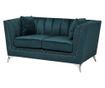 Kanapé 2 személyes GAULA Bársony Kékeszöld thumbnail 4