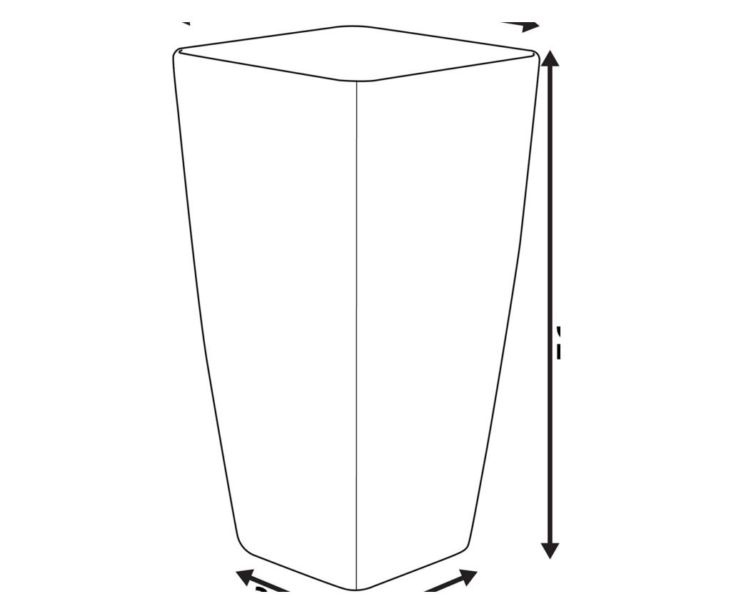 Virágcserép MODI 40 cm Arany - 3