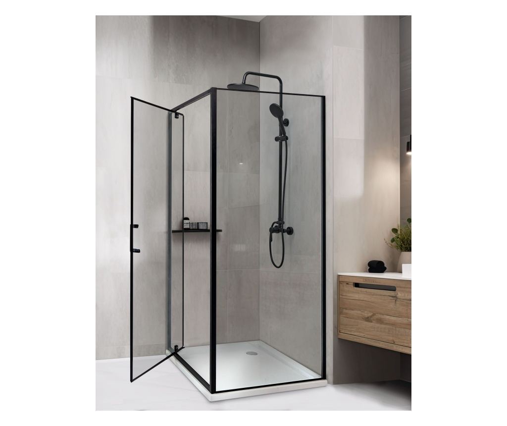Zuhanykabin DARLI 80 x 80 x 185 cm Fekete - 1